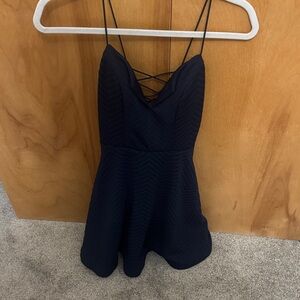 Elegant Navy Strappy Dress